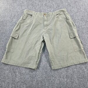 West Lake Casuals Men's Cargo Shorts Olive Green‎ Outdoor Size 36 Cotton